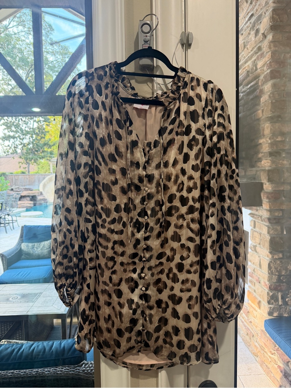 Buddy Love Leopard Print Mini Dress in Taupe and Black